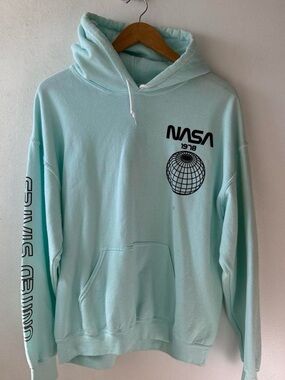 Teal Neon Riot Nasa Hoodie